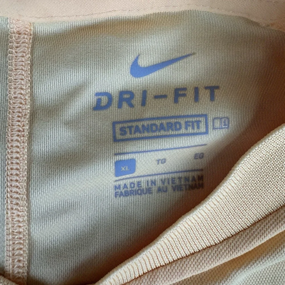 Nike Dri-FIT Polo Shirt Mens Xl Orange Blade Collar Golf Performance